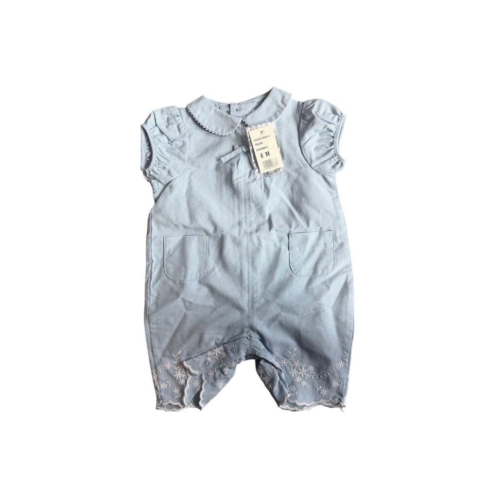 Jacadi Paris Baby Cotton One Piece Jumpsuit Size 6M